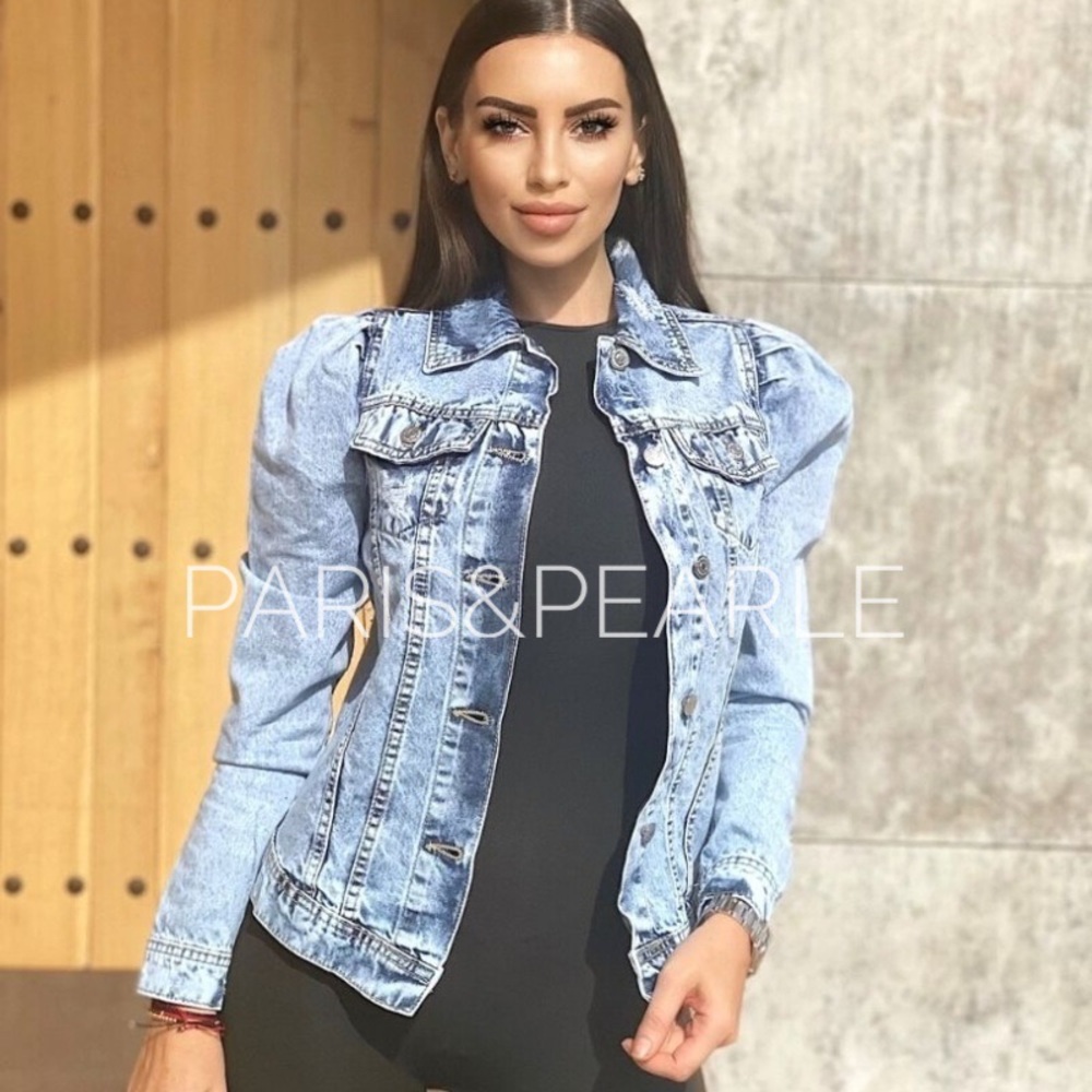 Marsala Distressed Detail Denim Jean Jacket